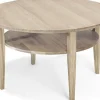 OPTIMAL Soffbord Ø 90 H52cm vitoljad massiv ek
