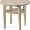 OPTIMAL Soffbord Ø 60 H52cm vitoljad massiv ek