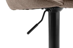 PARTIDA Barstol m trumpetfot & gaslift, tyg Belfast 04 brun/svart metall, SH63,5-84cm