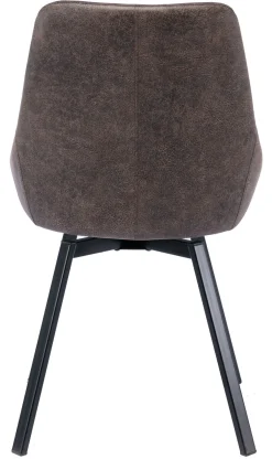 PARTIDA Matstol m snurr, tyg Texas (microfiber) brun/svart metall