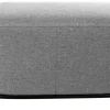 PAZZO Sittpuff tyg grått met ben 40x80cm