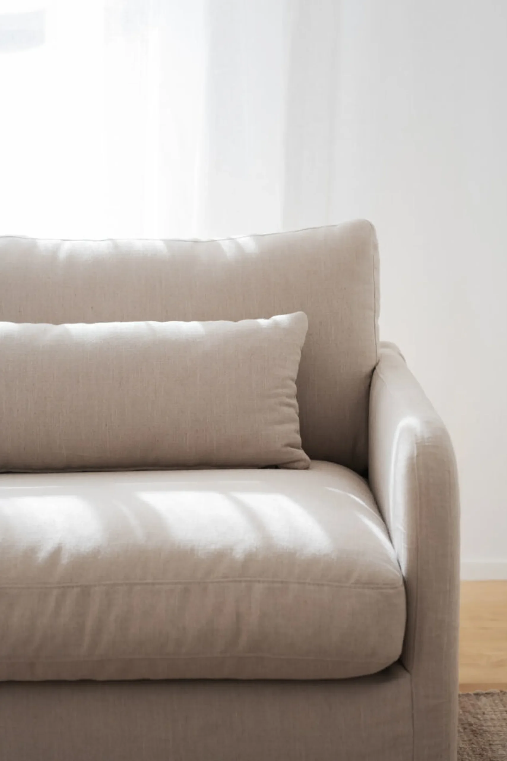 PEYTON soffa 3-sits beige tyg Ursula #282 (k3)