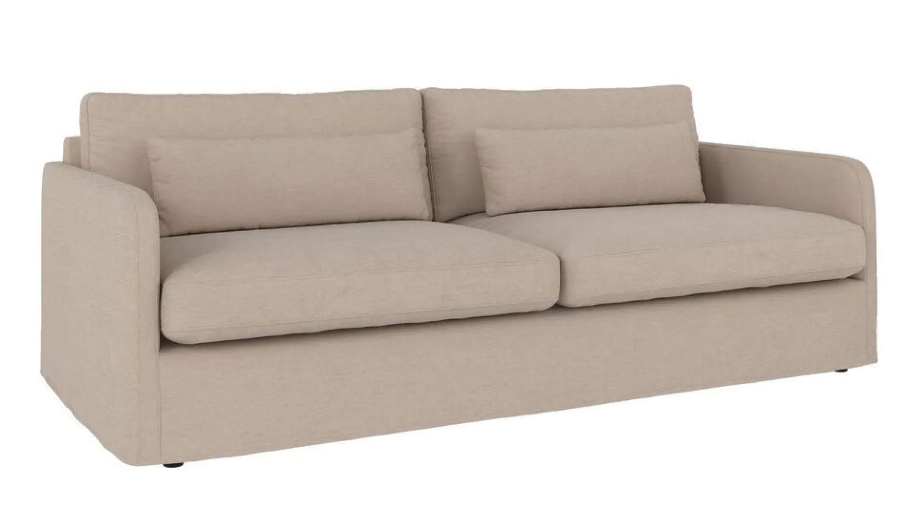PEYTON soffa 3-sits beige tyg Ursula #282 (k3)