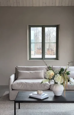 PEYTON soffa 3-sits beige tyg Ursula #282 (k3)