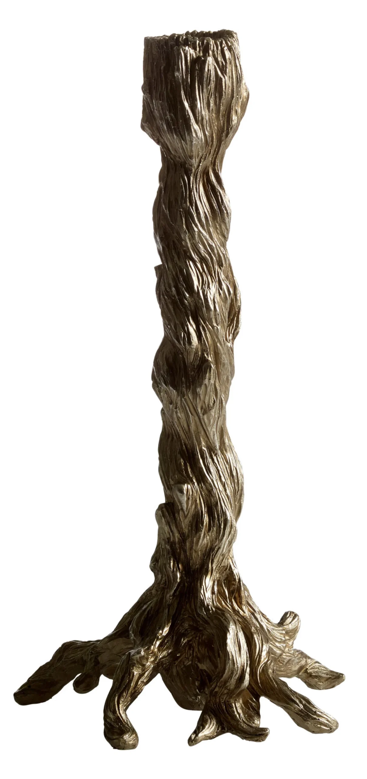PISTILL Ljusstake silver 15cm h34cm 100% polyresin