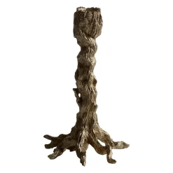 PISTILL Ljusstake silver 15cm h25cm 100% polyresin