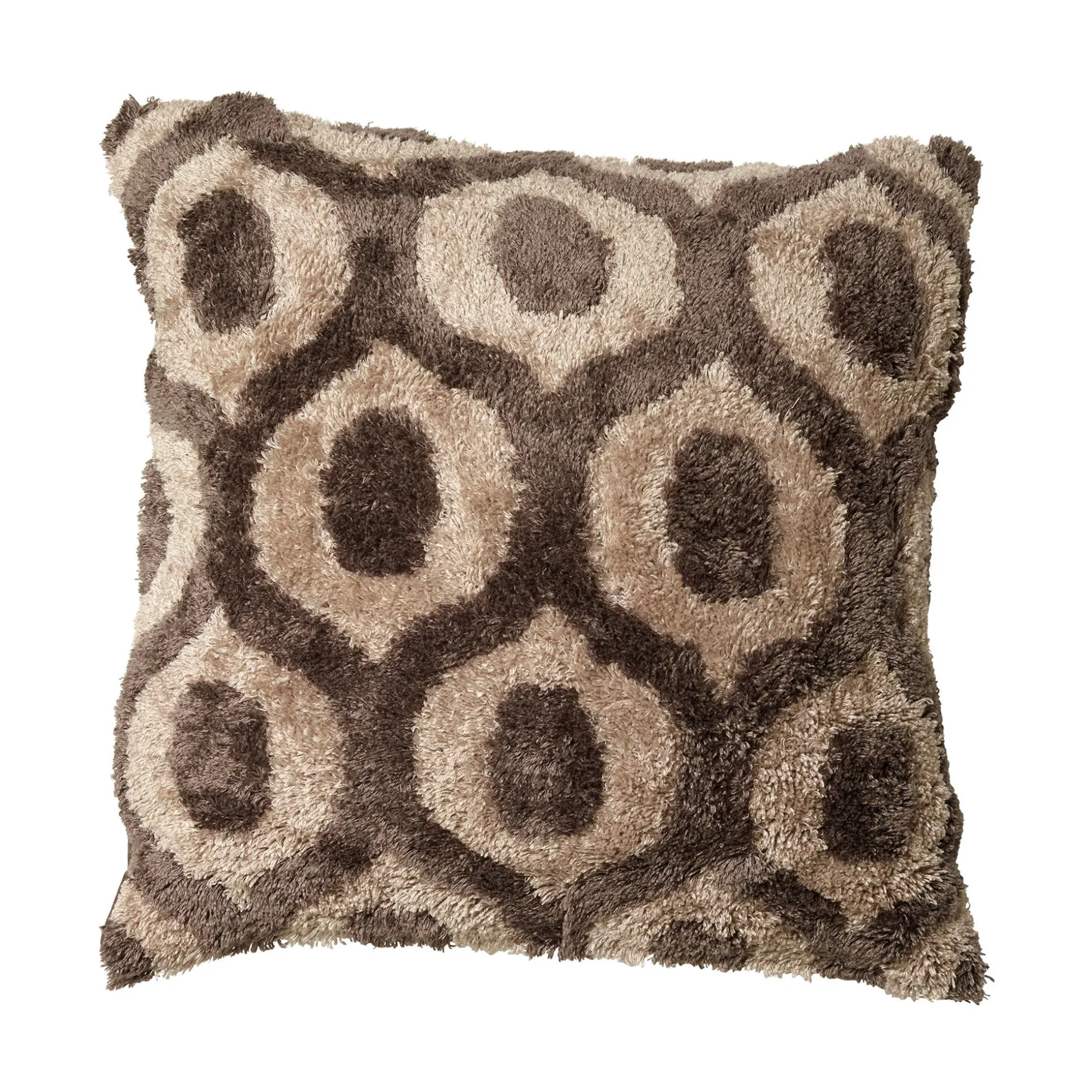 POLINI Kuddfodral brun/beige 45x45cm 66% Viskos 26% bomull 8% Polyester Endast kemtvätt