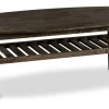 QUARTO Soffbord 130x70x52 Massiv rökoljad ek
