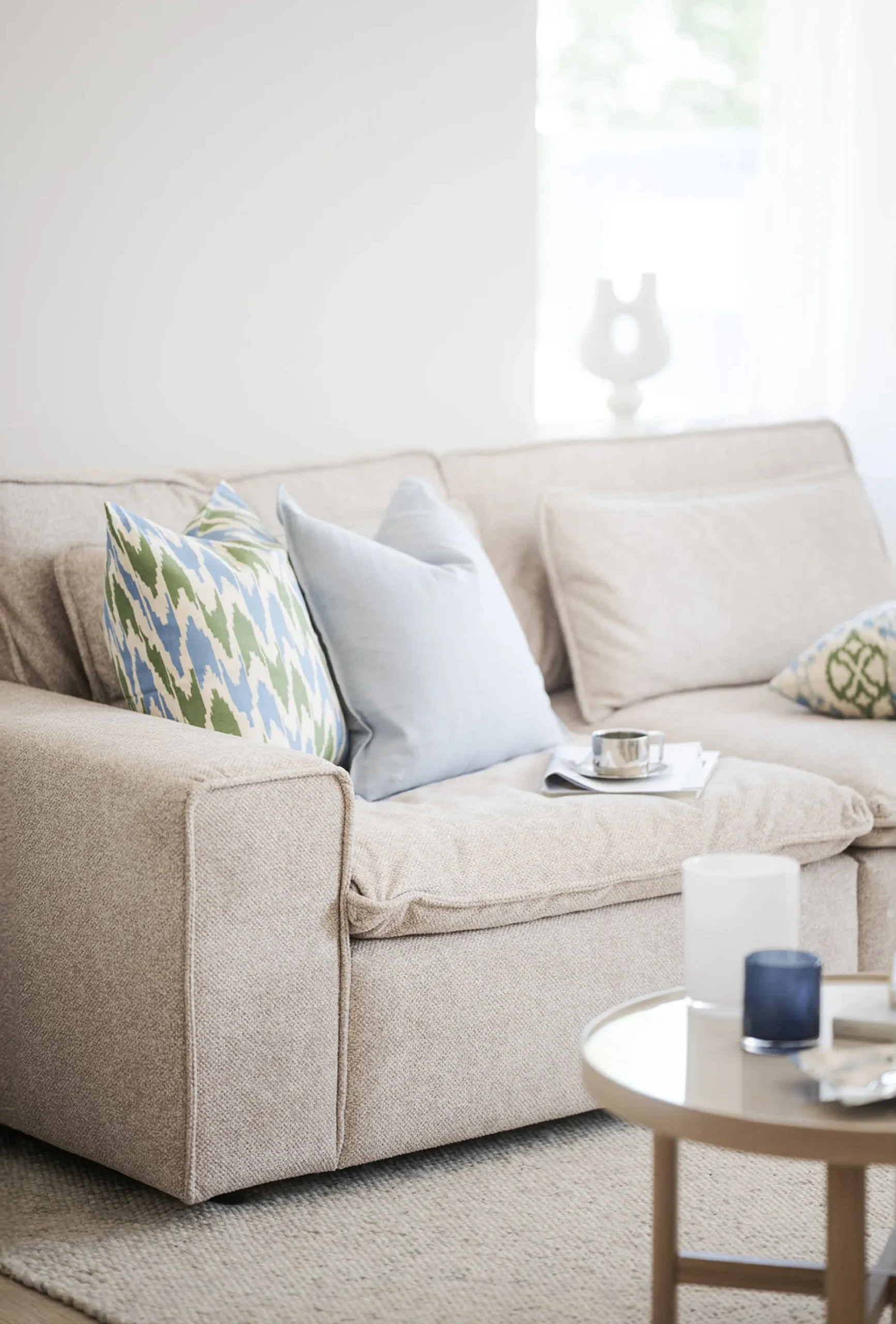 RAWLINS Soffa 3-sits beige tyg Bobby 2 (k2)