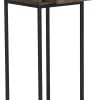 REGGIANO Sängbord H75, brunlackad ekfanér, svarta metallben, låda lackad ekfanér, wl100