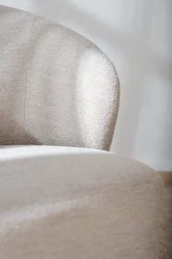 ROSELAWN fåtölj ljusbeige tyg snurr