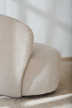 ROSELAWN fåtölj ljusbeige tyg snurr