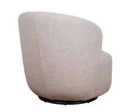 ROSELAWN fåtölj ljusbeige tyg snurr