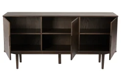 SAGAMORE Sideboard 3-dörr, brunbetsad lackad ekfanér