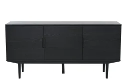 SAGAMORE Sideboard 3-dörr, svartbetsad lackad ekfanér