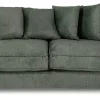 SAVOY 3-sits soffa 2 plymåer (LS) tyg Vogue 11 wintermoss, arm Clementine, wengeben