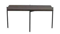 SHELTON Sidobord brunoljad ask L95, B50 H45cm svart metall