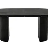 SHIRAZ Matbord Ø105 + 2 ilägg á 40cm, svartbetsad lackad ask/ekfanér