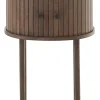 SHIRAZ Sängbord H68 brunlackad ekfanér