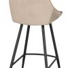 SIERRA Barstol beige sammet/svarta metallben