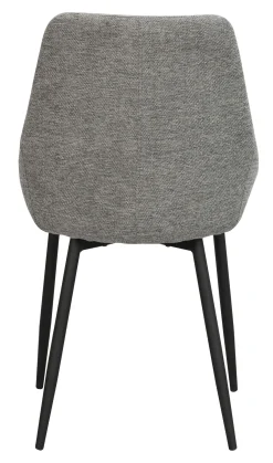 SIERRA Stol grått tyg svarta metall ben