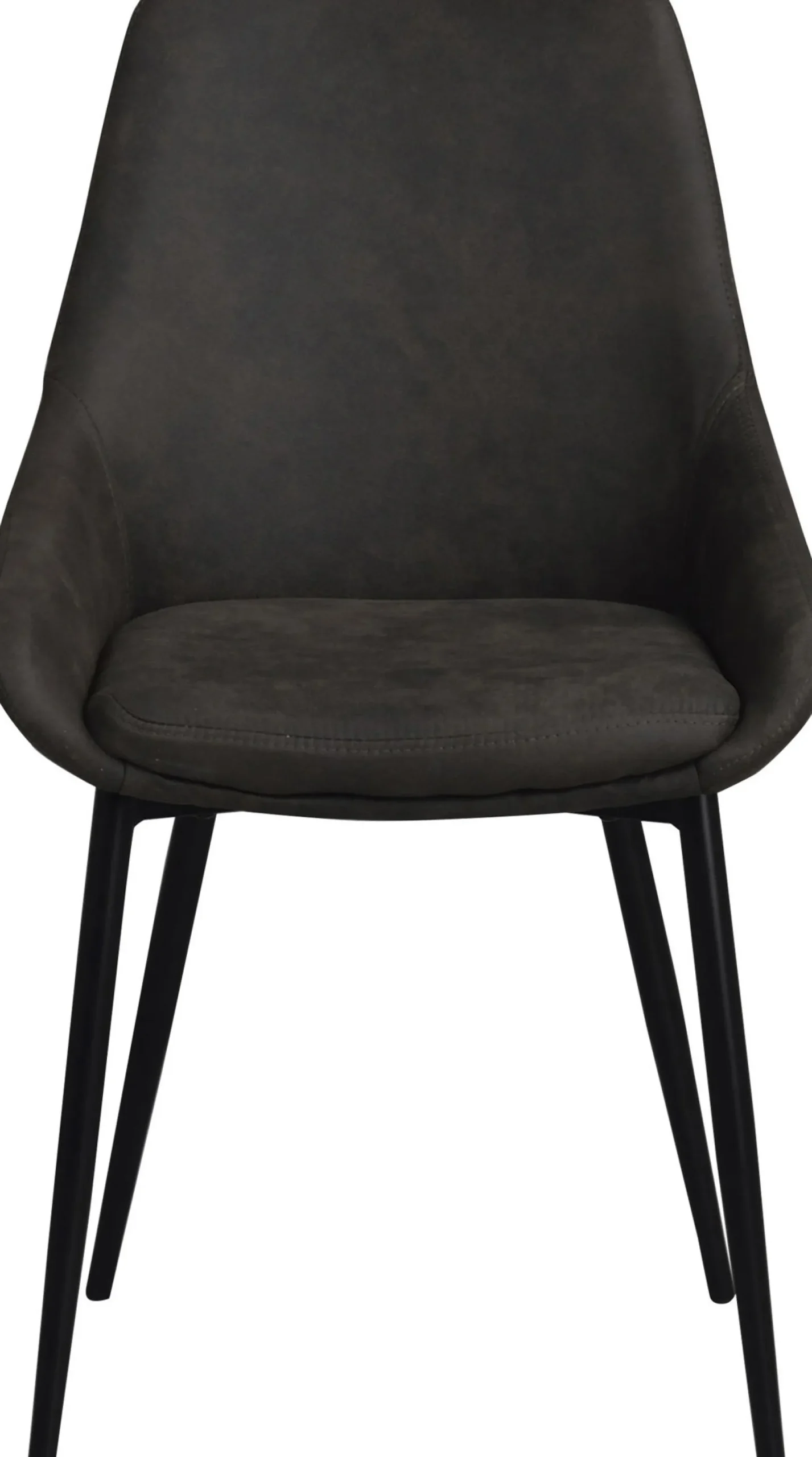 SIERRA stol microfiber mörkgrå/svarta metall ben
