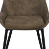 SIERRA stol microfiber mullvad/svarta metall ben