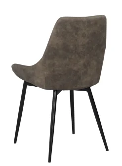 SIERRA stol microfiber mullvad/svarta metall ben