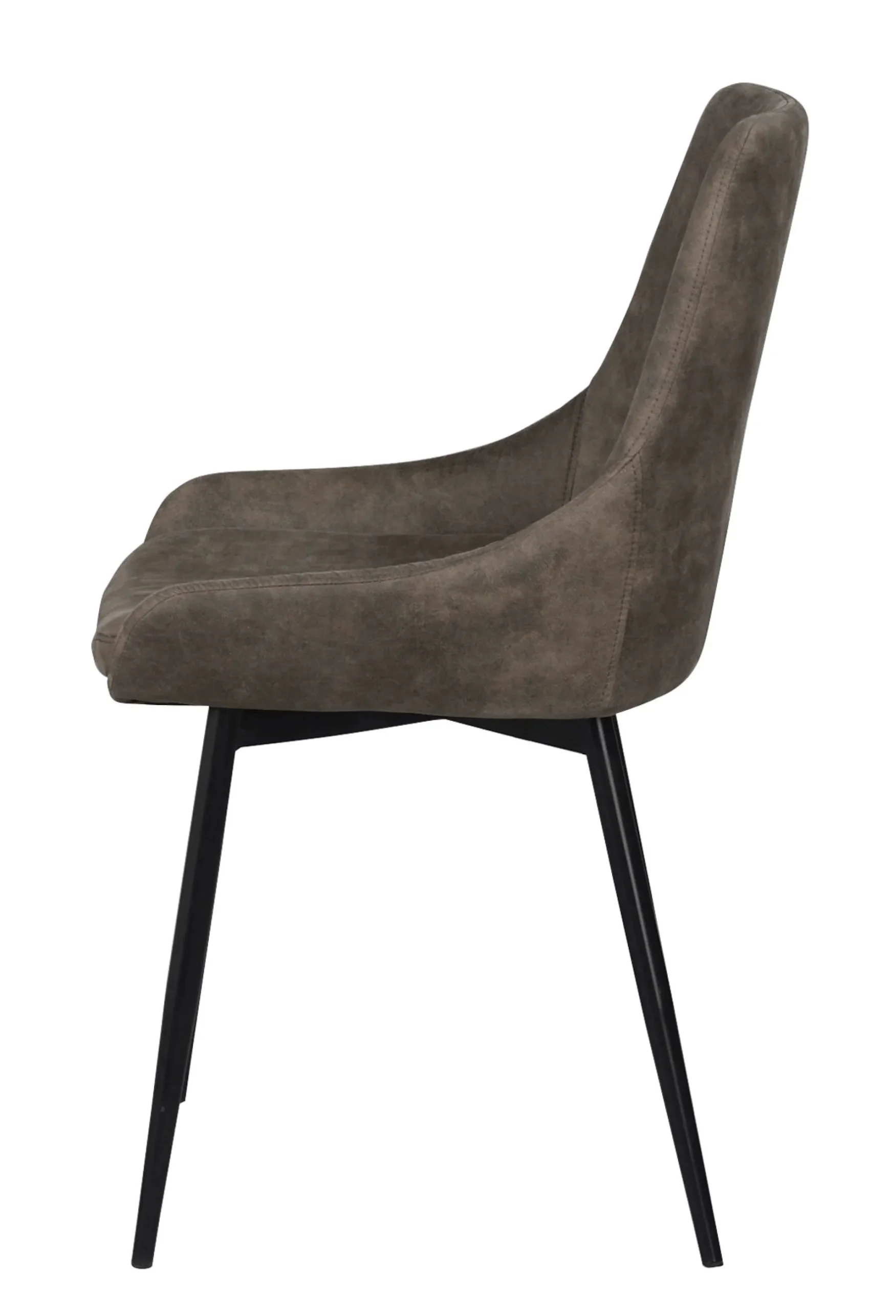 SIERRA stol microfiber mullvad/svarta metall ben