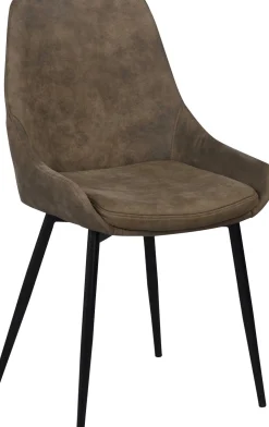 SIERRA stol microfiber mullvad/svarta metall ben