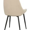 SIERRA Stol sammet beige, svarta metallben