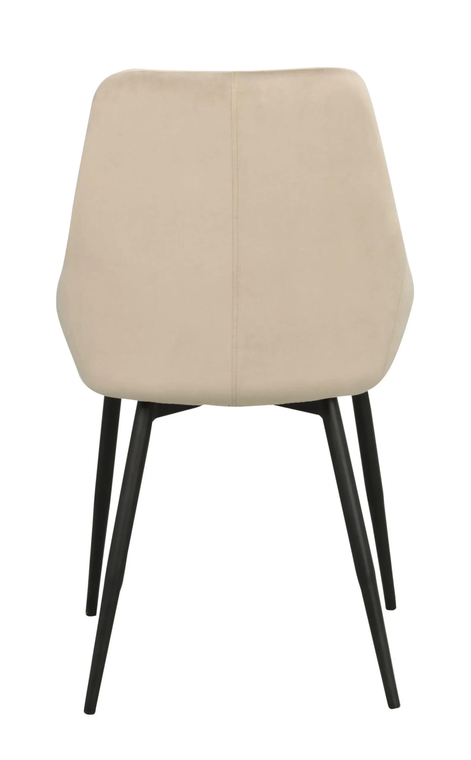 SIERRA Stol sammet beige, svarta metallben