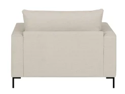 SIMONE Fåtölj tyg Beatto 1064 cream, svarta metallben