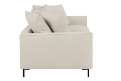 SIMONE 3,5-sits soffa tyg Beatto 1064 cream, svarta metallben