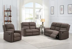 STALLONE Reclinerfåtölj tyg brun, manuell recliner., sitthöjd 48, sittdjup 55, sittbredd 49 cm