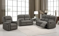 STALLONE Reclinerfåtölj tyg grå, manuell recliner., sitthöjd 48, sittdjup 55, sittbredd 49 cm