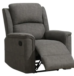 STALLONE Reclinerfåtölj tyg grå, manuell recliner., sitthöjd 48, sittdjup 55, sittbredd 49 cm