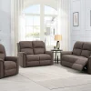 STALLONE Reclinersoffa 2-sits tyg brun, manuell recliner., sitthöjd 48, sittdjup 55, sittbredd 103 cm