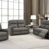 STALLONE Reclinersoffa 2-sits tyg grå, manuell recliner., sitthöjd 48, sittdjup 55, sittbredd 103 cm