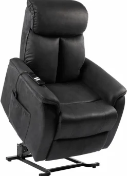 STOUT Reclinerfåtölj med lift, El, tyg lacey grey/ 2 motorer