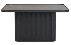 SULLIVAN Soffbord 80x80, H37cm svart massiv ek, mdf ekfanér