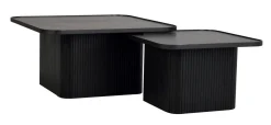 SULLIVAN Soffbord 80x80, H37cm svart massiv ek, mdf ekfanér