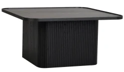 SULLIVAN Soffbord 80x80, H37cm svart massiv ek, mdf ekfanér