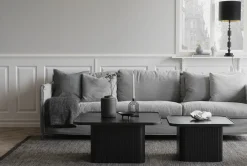 SULLIVAN Soffbord 80x80, H37cm svart massiv ek, mdf ekfanér