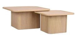 SULLIVAN Soffbord 80x80, H40 cm vitpigmenterad massiv ek, mdf ekfanér