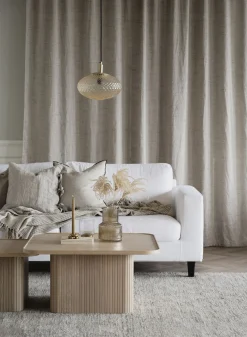 SULLIVAN Soffbord 80x80, H40 cm vitpigmenterad massiv ek, mdf ekfanér