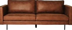 TECATE 3-sits soffa microfibertyg cognac