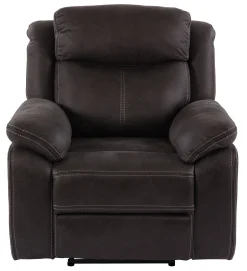 TELLY Fåtölj med elrecliner tyg brun