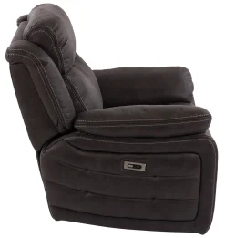 TELLY Fåtölj med elrecliner tyg brun