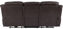 TELLY 3-sits soffa med 2 elrecliners & dropdownbord tyg brun